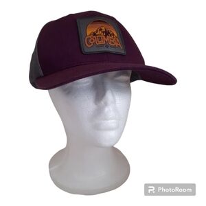 Columbia plum purple & grey logo mesh snapback trucker hat
